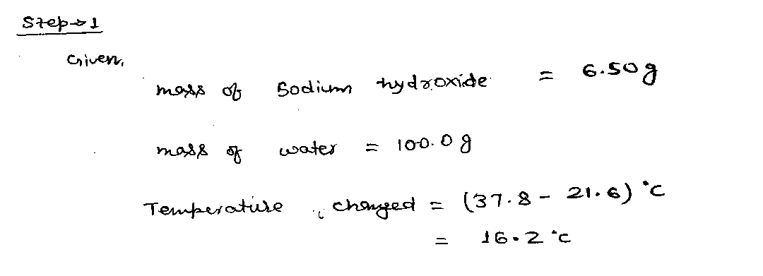 Chemistry homework question answer, step 1, image 1